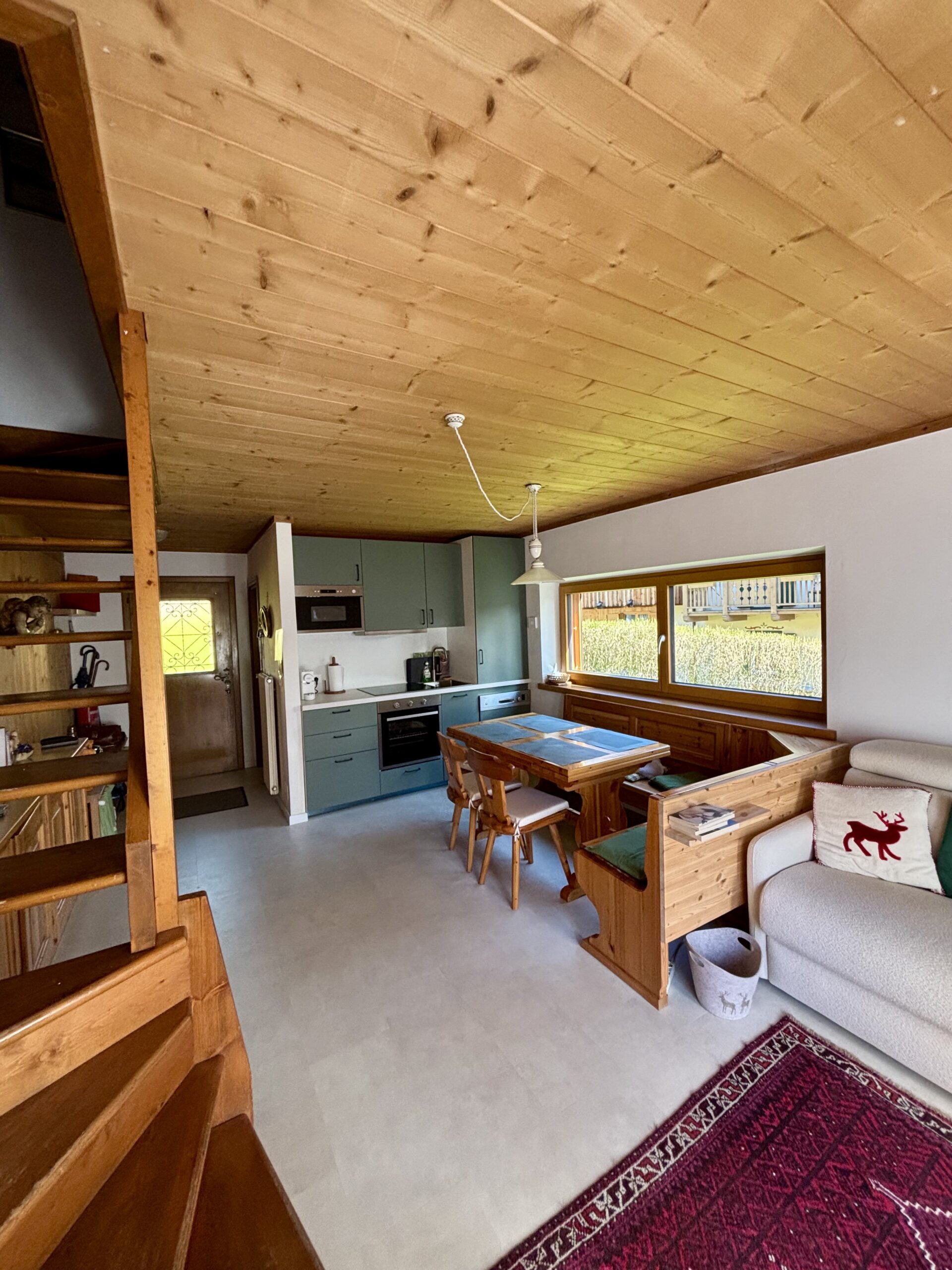 Appartamento Soraga Sass Aut – soggiorno e cucina open space